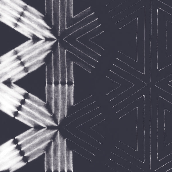 Shibori Flower Large, Ink Wallcoverings | Designtex