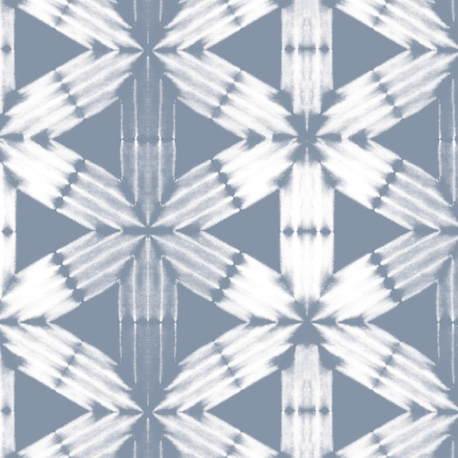 Shibori Flower Small, Steel Blue