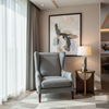 Punch Bowl - Smoke Upholstered Chair | Architectural Fabrics