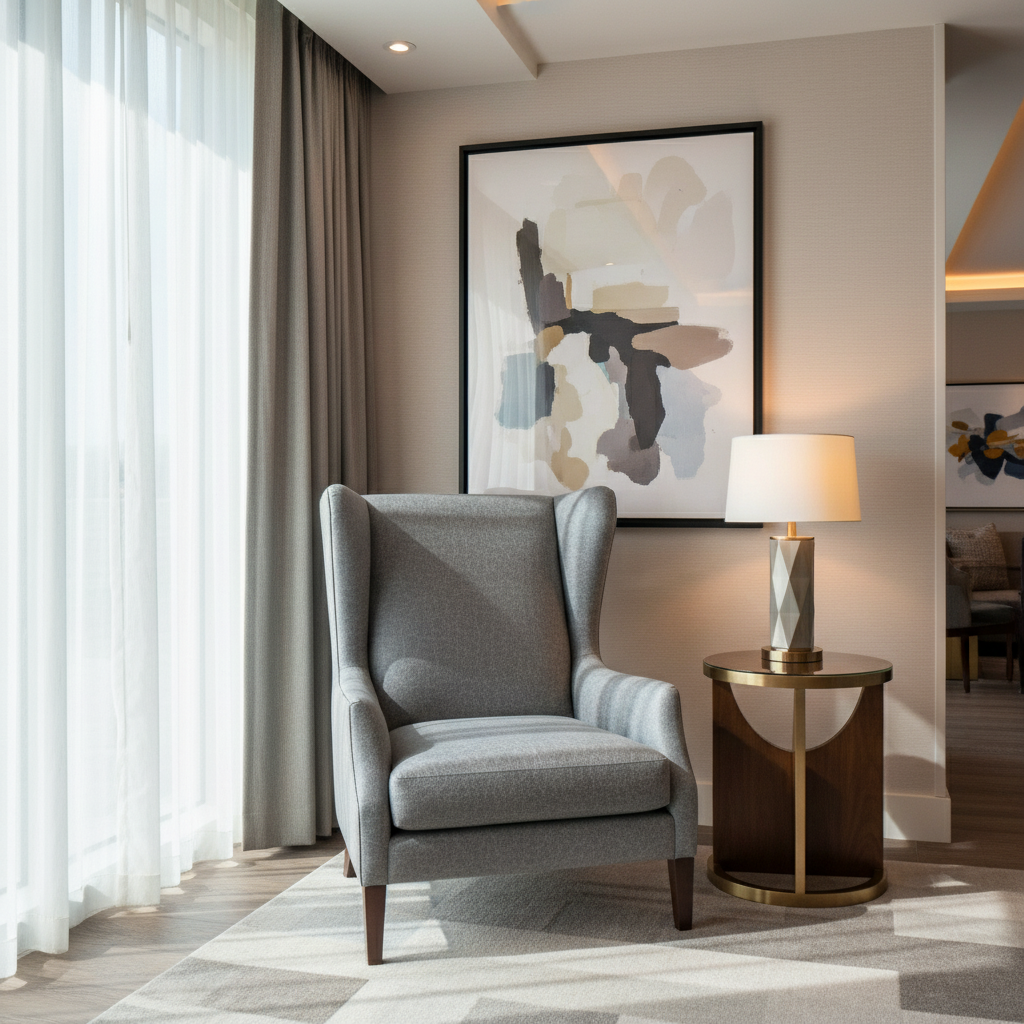 Punch Bowl - Smoke Upholstered Chair | Architectural Fabrics