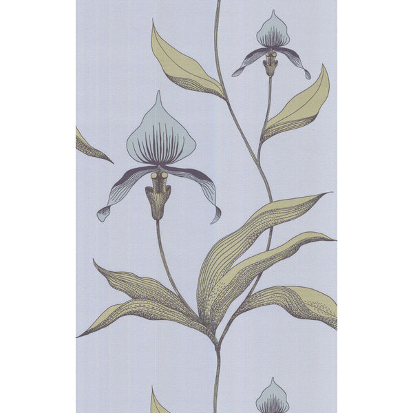 Orchid - Blue Gr Blue By Cole & Son | Cole & Son New Contemporary |Botanical & Floral  Wallcovering