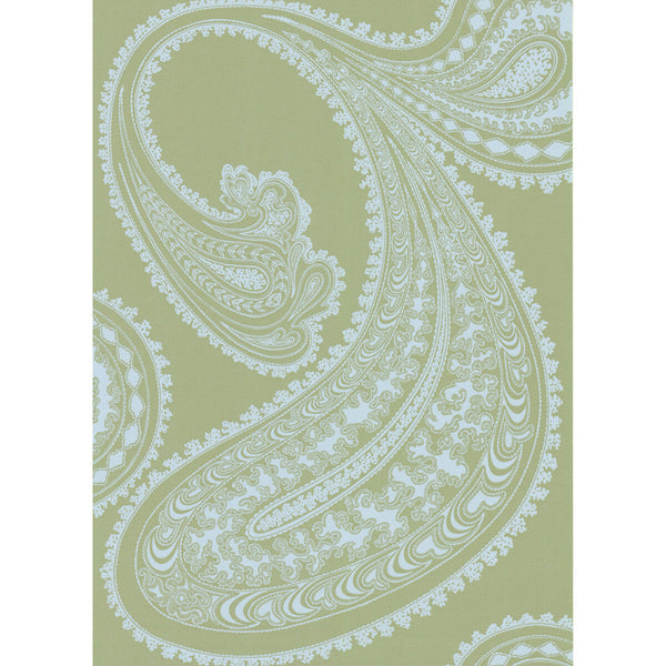 Rajapur - Pale Bl/Gn Light Green By Cole & Son | Cole & Son New Contemporary | Paisley Wallcovering