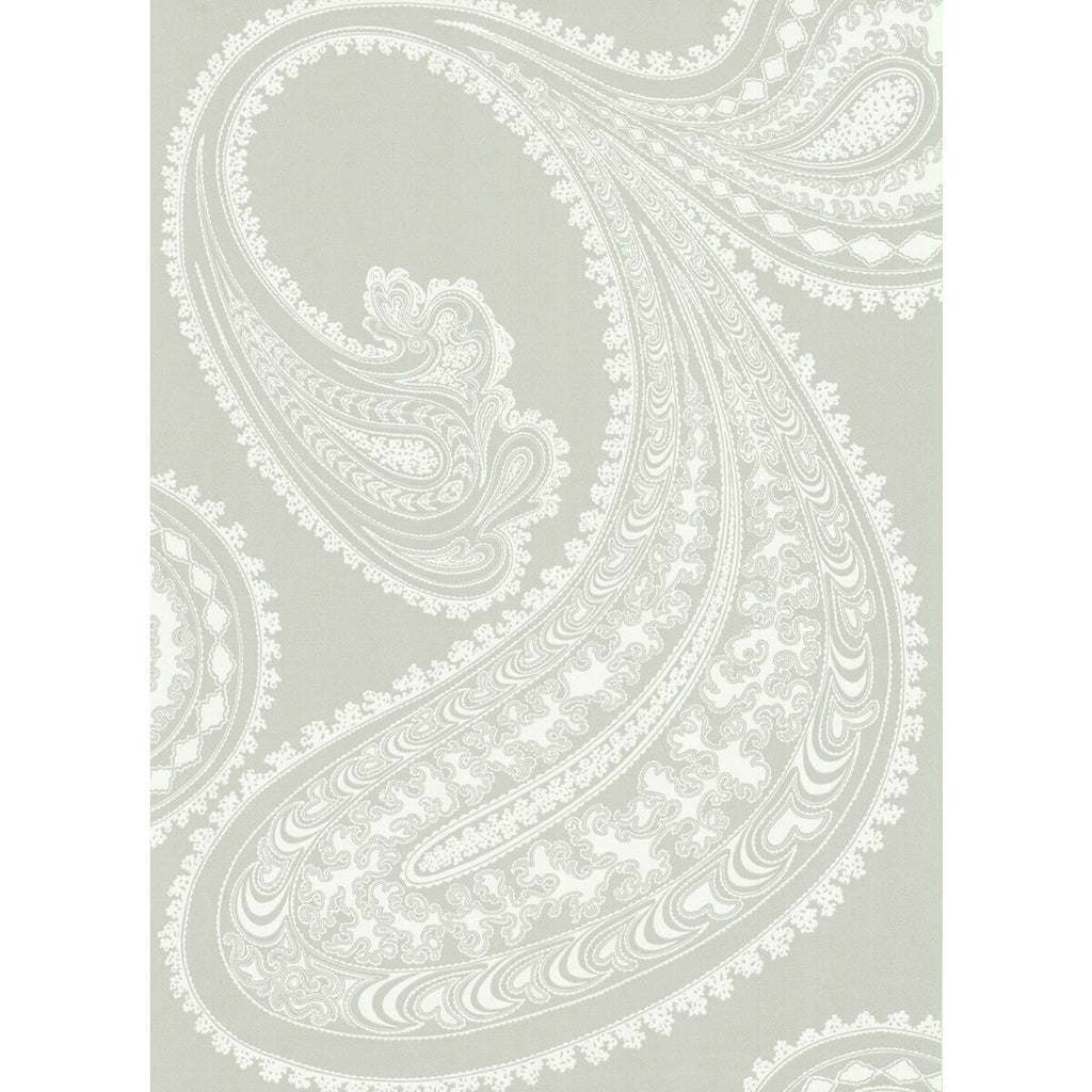 Rajapur - White/Gy Grey By Cole & Son | Cole & Son New Contemporary | Paisley Wallcovering