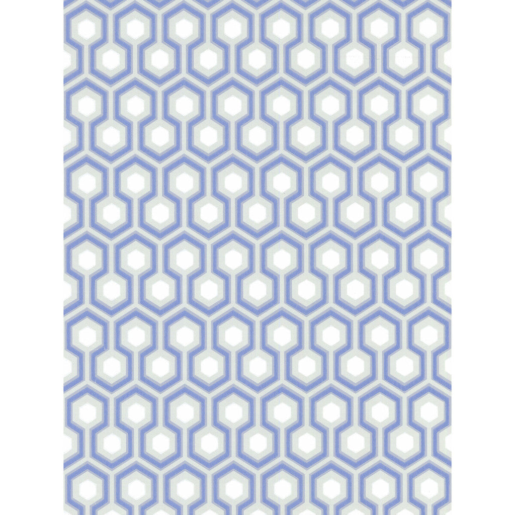 Hicks' Hexagon - Blue/Gr Grey By Cole & Son | Cole & Son New Contemporary |Modern Geometric Wallcovering Print