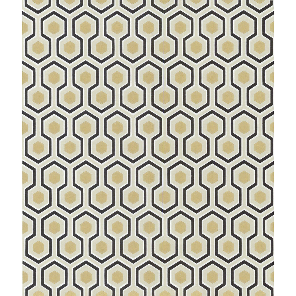Hicks' Hexagon - Black/G Grey By Cole & Son | Cole & Son New Contemporary |Modern Geometric Wallcovering Print
