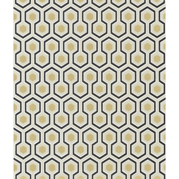 Hicks' Hexagon - Black/G Grey By Cole & Son | Cole & Son New Contemporary |Modern Geometric Wallcovering Print