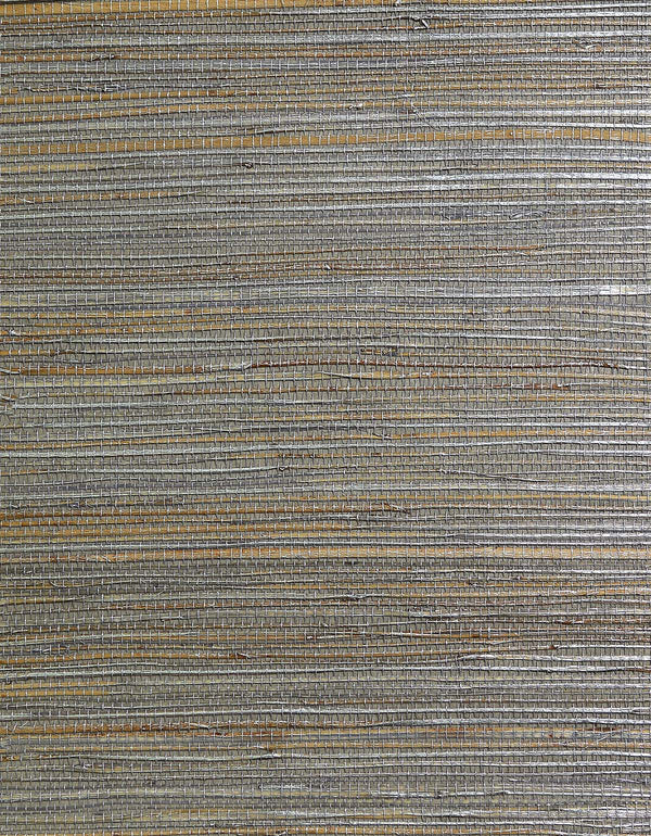 Nantucket Grasscloth Multi Silver Wallcovering | Phillipe Romano