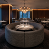 Rocky Mount Platinum Upholstered Banquette | Architectural Fabrics