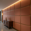 Fine Vertical Ribs Terracotta Clay Upholstered Wall Panel | Architectural Fabrics