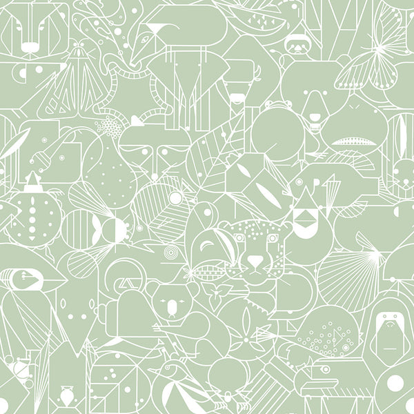 Beguiled by the Wild Walls, Sage Green Wallcoverings | Designtex