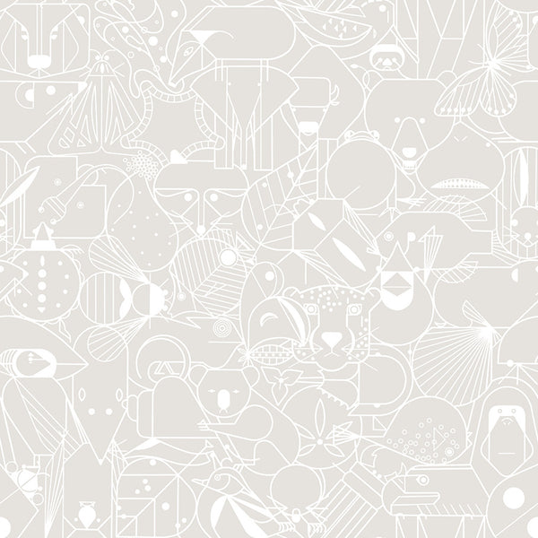 Beguiled by the Wild Walls, Pale Beige Wallcoverings | Designtex