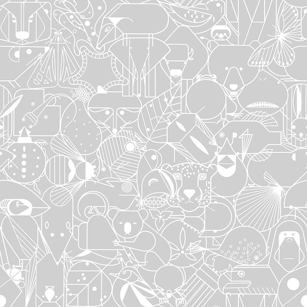 Beguiled by the Wild Walls, Light Gray Wallcoverings | Designtex