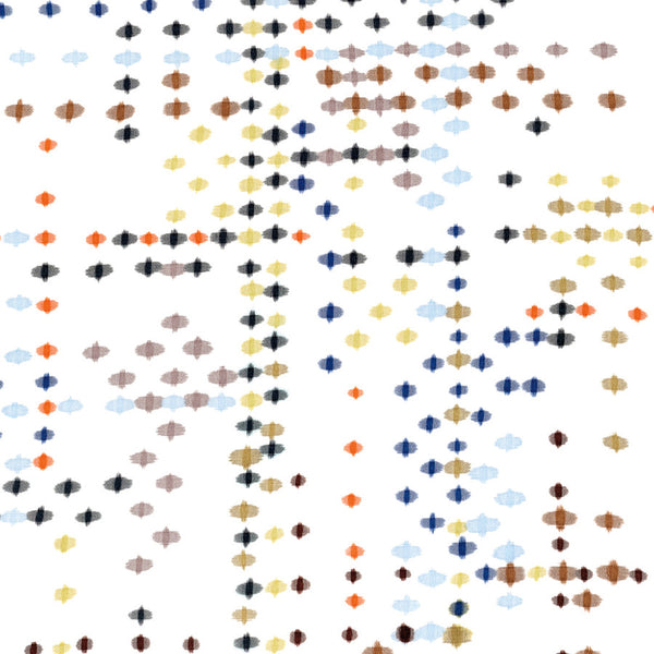 Ikat Dot, White Wallcoverings | Designtex
