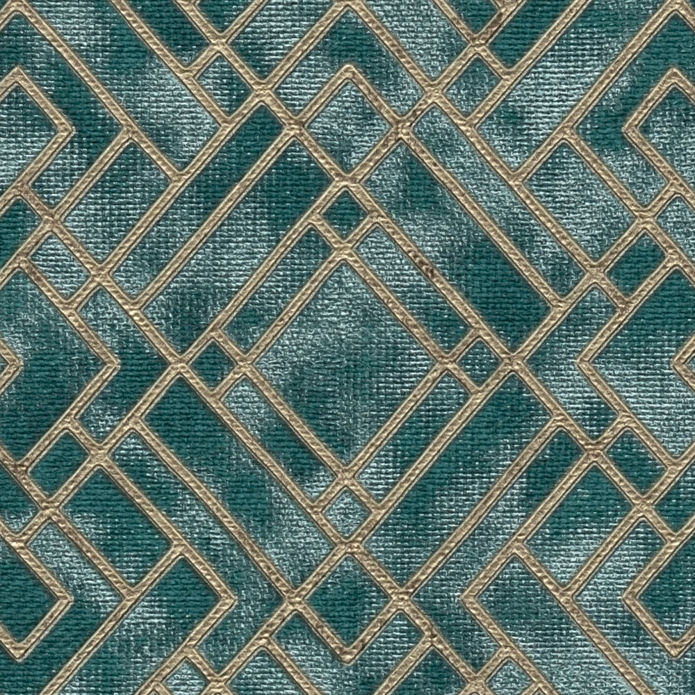 Metropolitan Stories 3 Travel Styles Teal Wallcovering | AS Creation