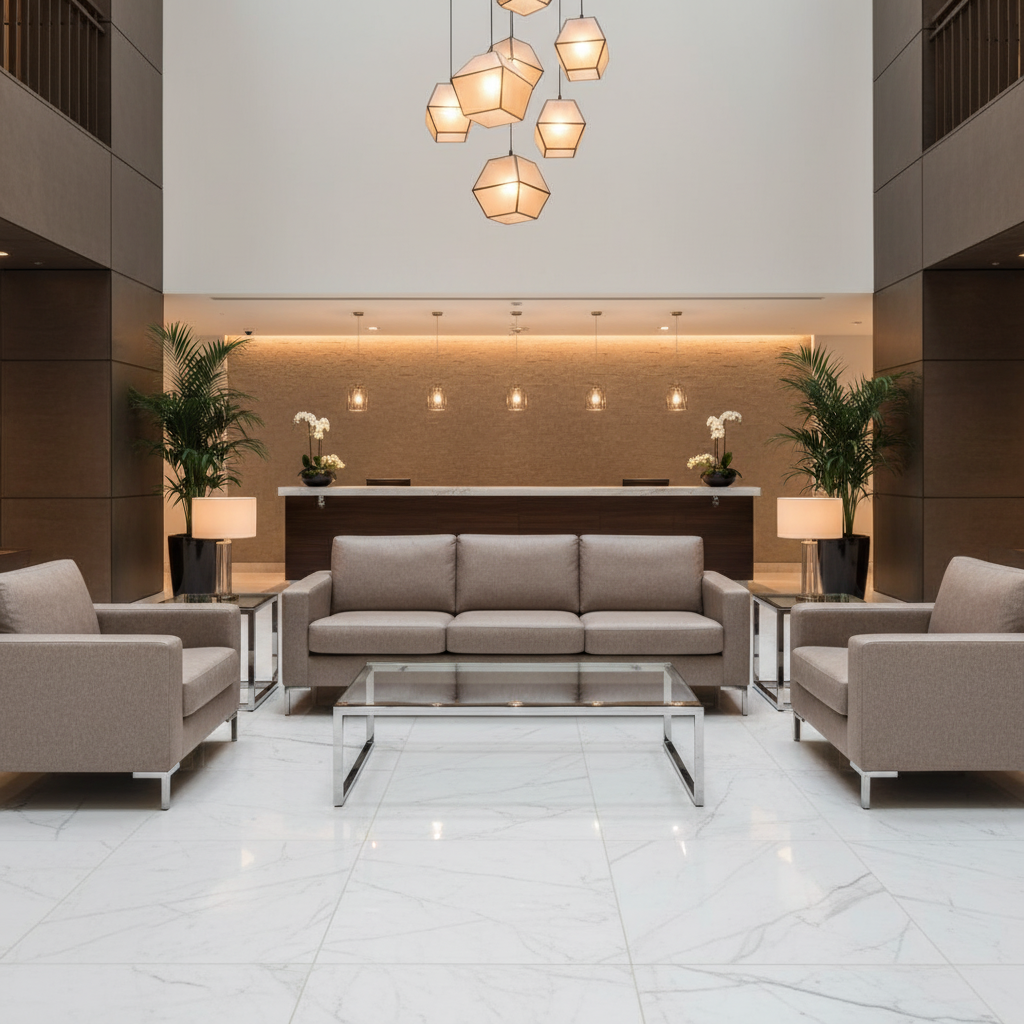 Smooth Pebble Grain Soft Taupe Upholstered Sofa | Architectural Fabrics