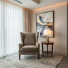 Smooth Pebble Grain Muted Taupe Upholstered Chair | Architectural Fabrics
