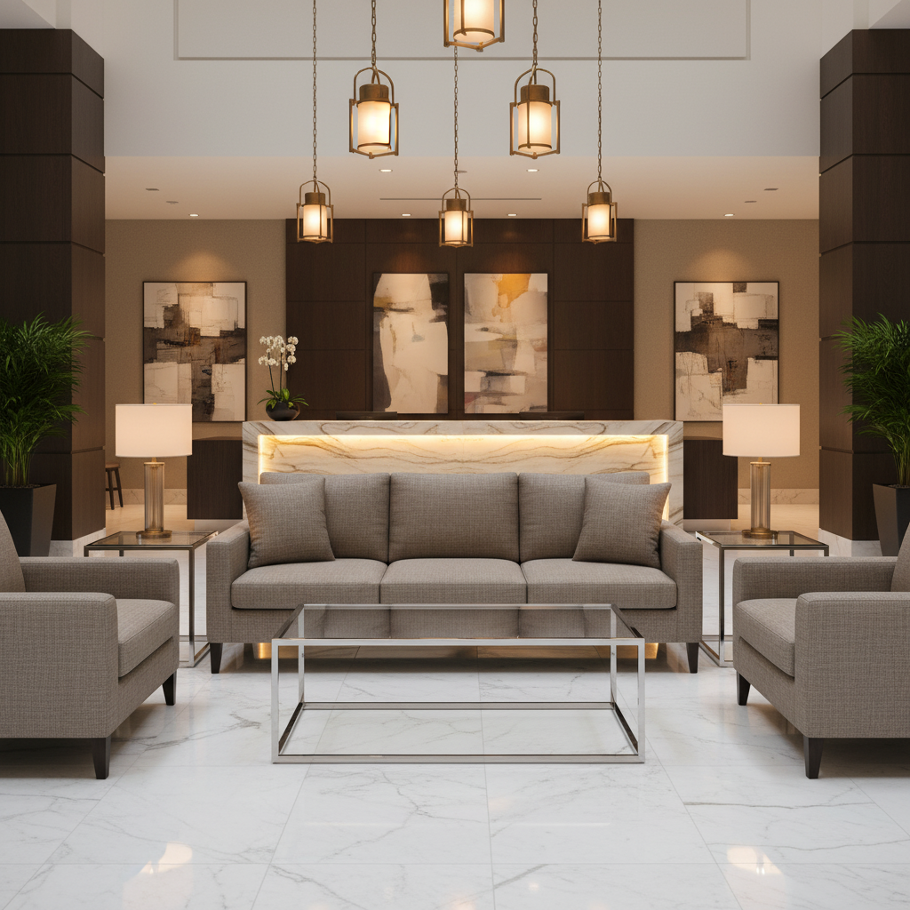 Subtle Linen Weave Smoked Taupe Upholstered Sofa | Architectural Fabrics
