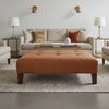 Aarden - Russet Clay Silicone Hybrid Upholstered Ottoman | Architectural Fabrics