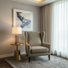 St. Eustatius - Mushroom Upholstered Chair | Architectural Fabrics
