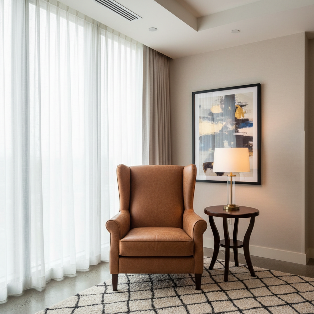 Maya Riviera - Rust Upholstered Chair | Architectural Fabrics