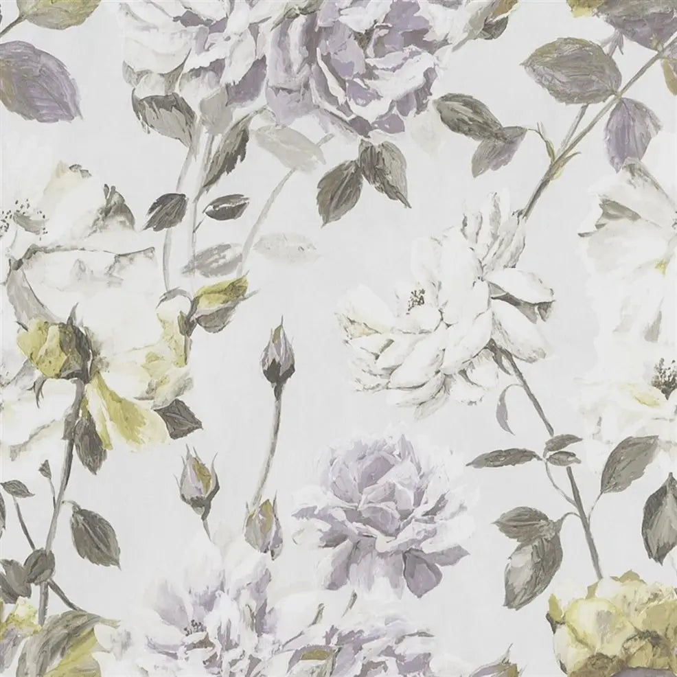 Couture Rose Large Scale  Mauve Wallpaper | Designers Guild Europe