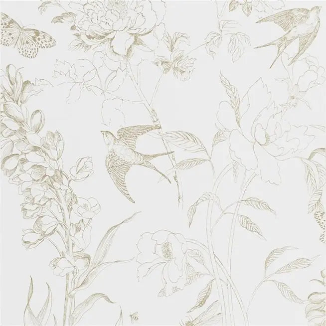 Sibylla Garden Gold Wallpaper | Designers Guild Europe