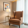 Fine Woven Texture Burnt Sienna Upholstered Chair | Architectural Fabrics