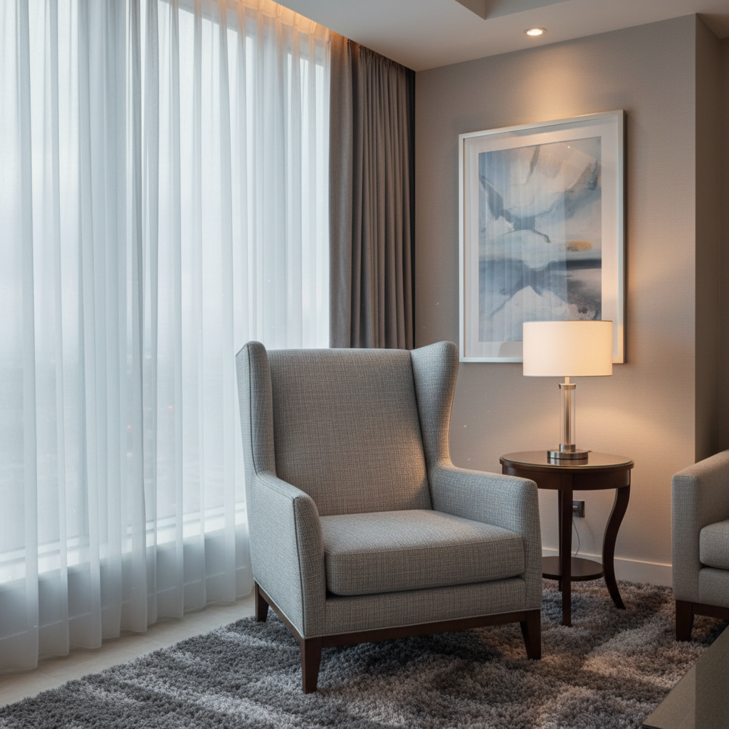 Fine Woven Texture Silver Grey Upholstered Chair | Architectural Fabrics