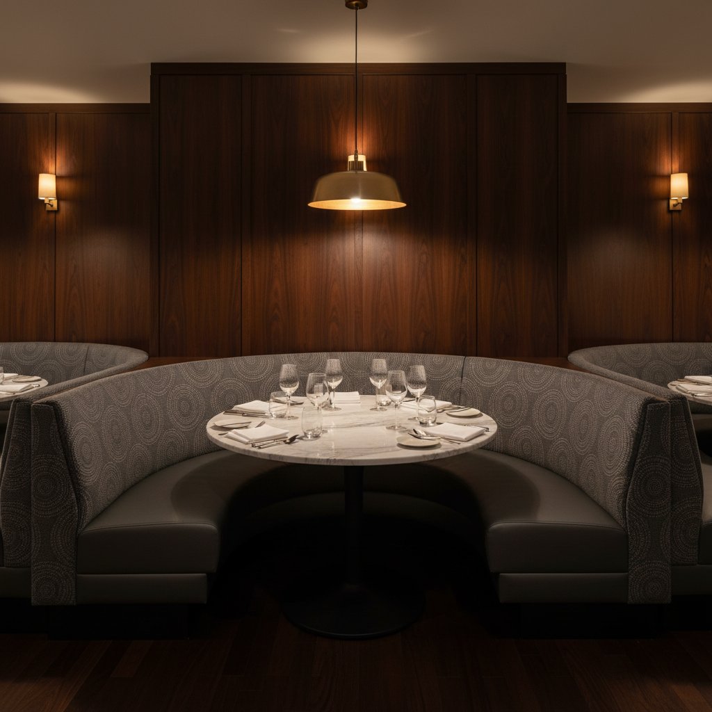 Virgin Gorda - Graphite Upholstered Banquette | Architectural Fabrics