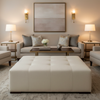 Peter Island - Dove Upholstered Ottoman | Architectural Fabrics