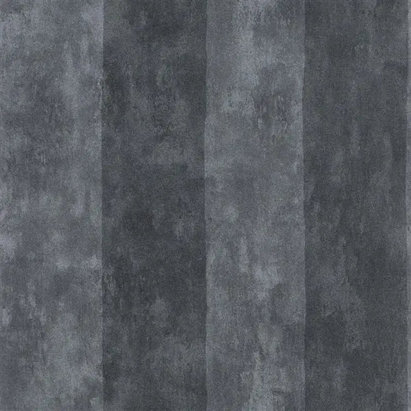 Parchment Stripe Slate Noir Wallpaper | Designers Guild Europe