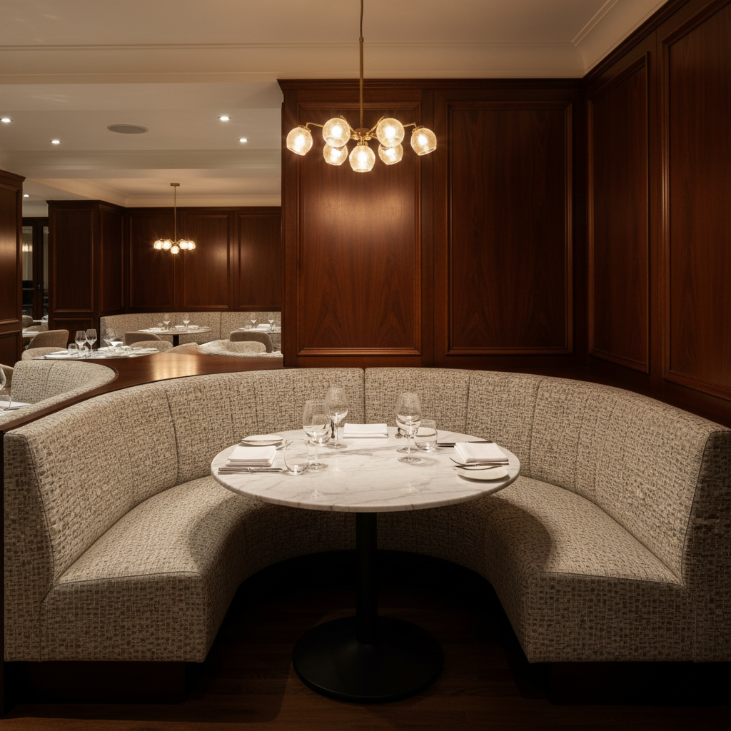 Bellevue - Bellevue Tekloom Performance Upholstered Banquette | Architectural Fabrics