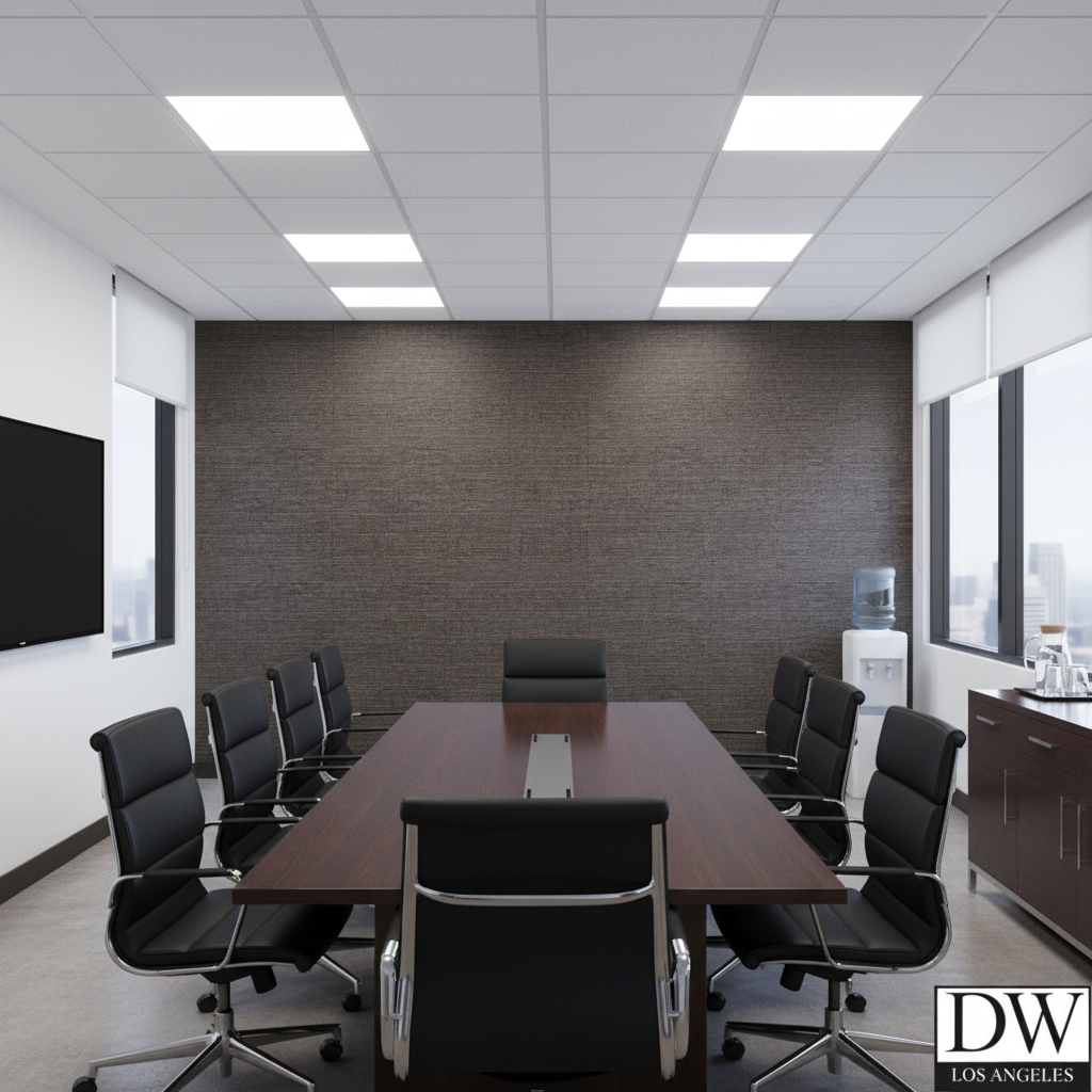 Marseilles Vinyl | Hollywood Wallcoverings - Conference Room commercial room setting