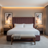 Smooth Velvet Nap Deep Wine Upholstered Headboard | Architectural Fabrics