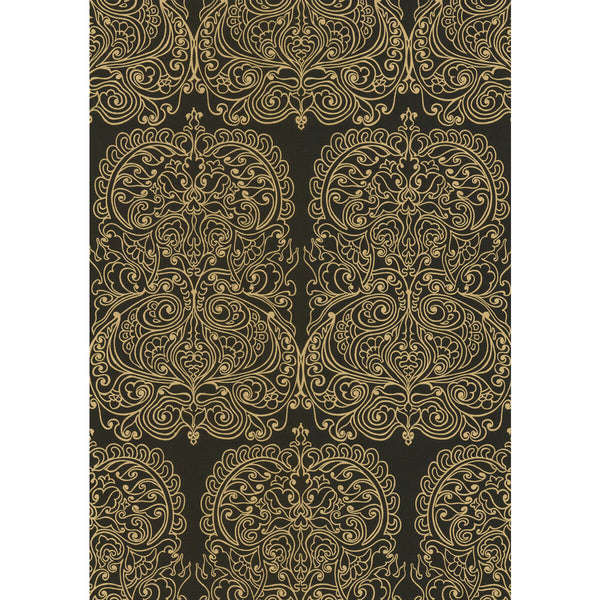 Alpana - Gold/Onyx Yellow By Cole & Son | Cole & Son New Contemporary Ii |Damask Global Wallcovering Print