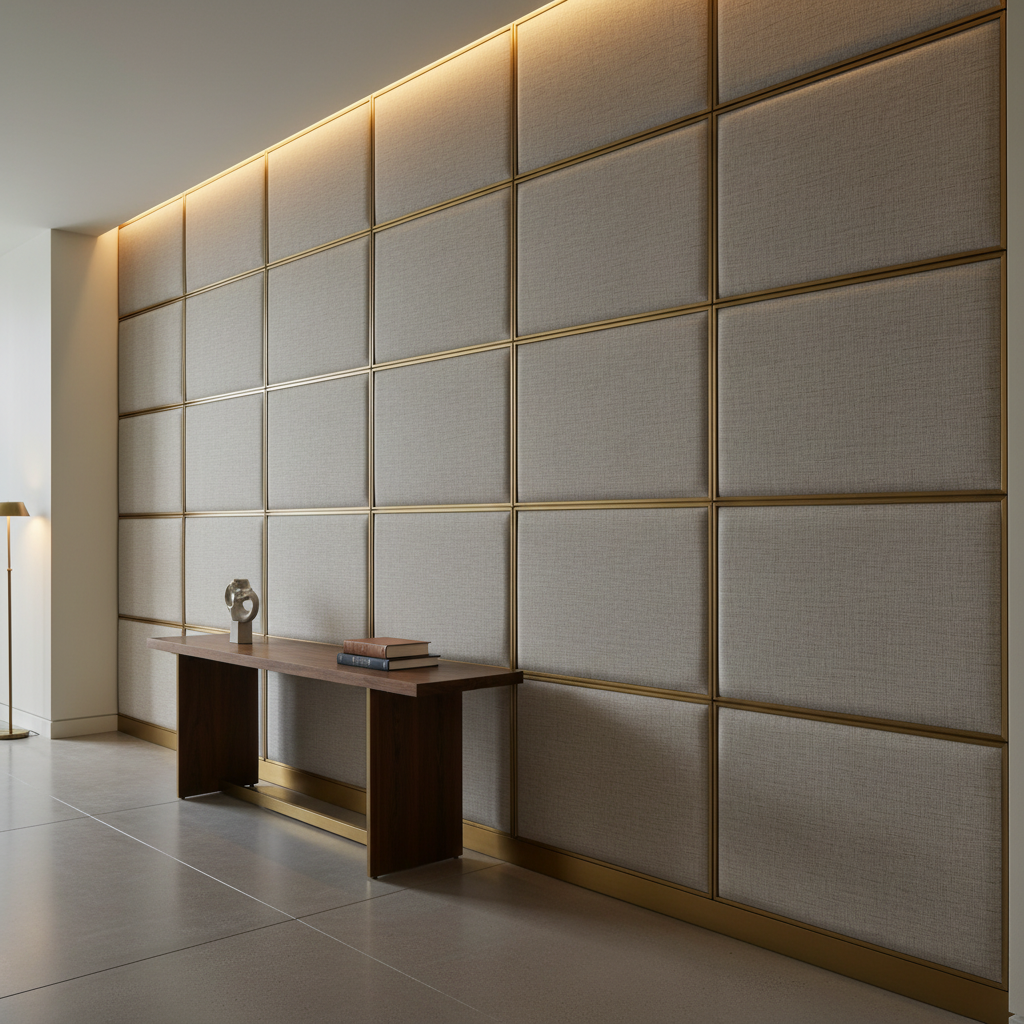 Tortola - Platinum Upholstered Wall Panel | Architectural Fabrics