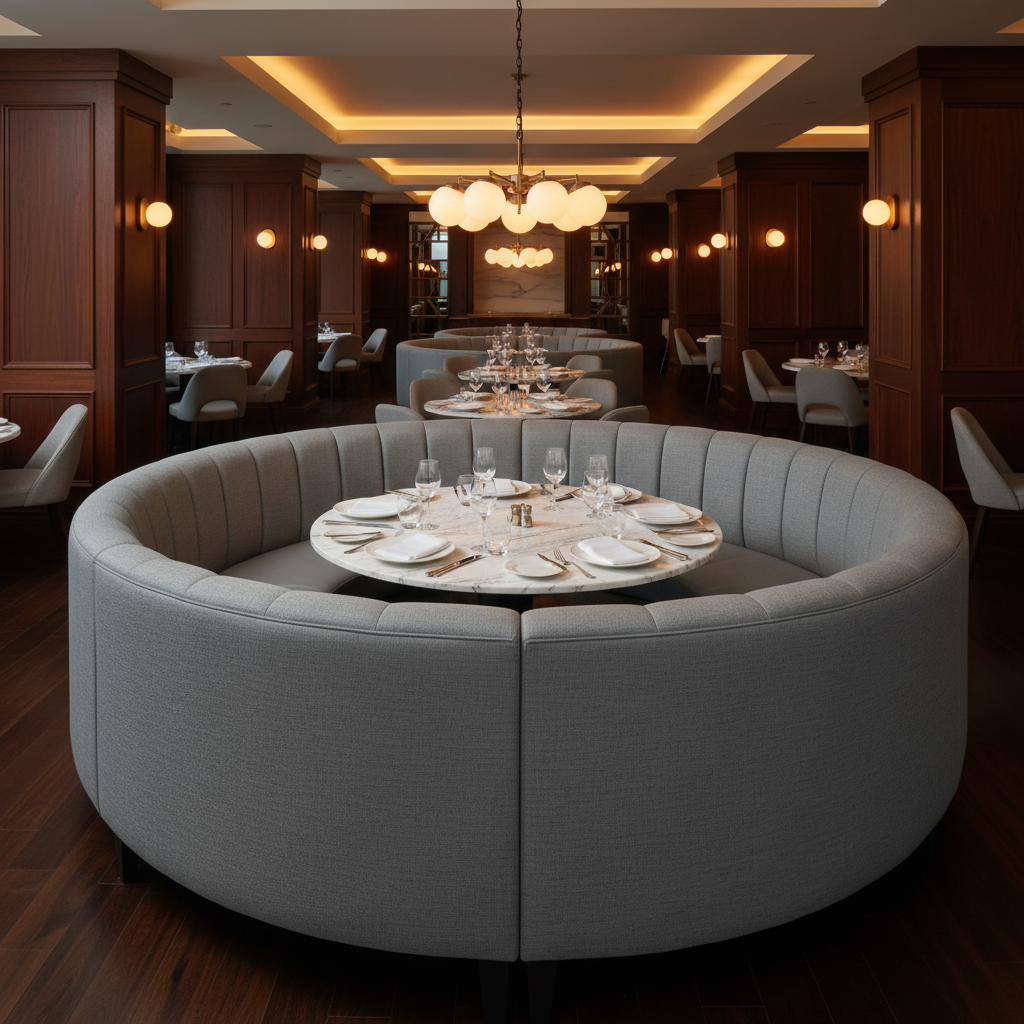 Savannah Bay - Creek Upholstered Banquette | Architectural Fabrics