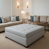 Storm Bay - Icecap Upholstered Ottoman | Architectural Fabrics
