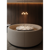 Aire Pebbled - Earthen Taupe Breathable Polyurethane Upholstered Banquette | Architectural Fabrics