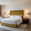 Crushed Velvet Texture Goldenrod Upholstered Headboard | Architectural Fabrics
