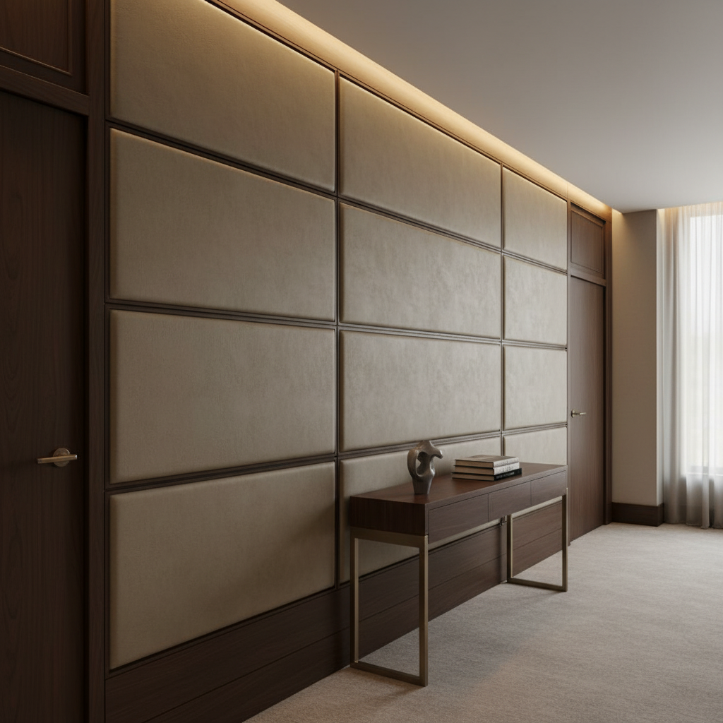 Vieques - Khaki Upholstered Wall Panel | Architectural Fabrics