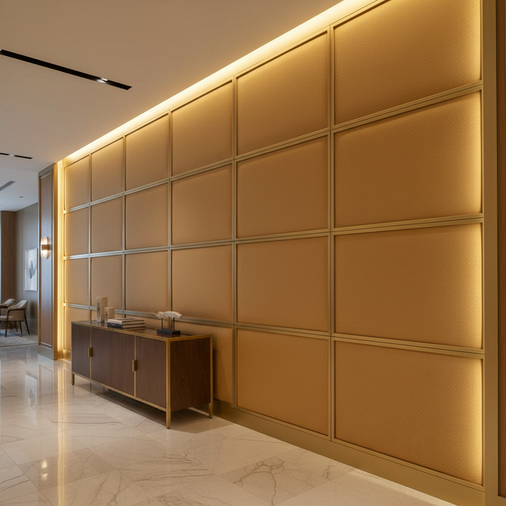Pinnacle Rock - Daffodil Upholstered Wall Panel | Architectural Fabrics