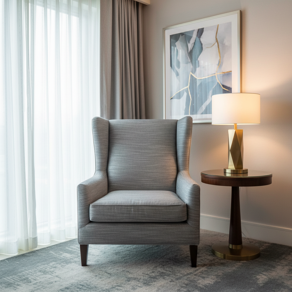 Tradewind Trace - Gull Upholstered Chair | Architectural Fabrics