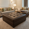 Storm Bay - Cocoa Upholstered Ottoman | Architectural Fabrics