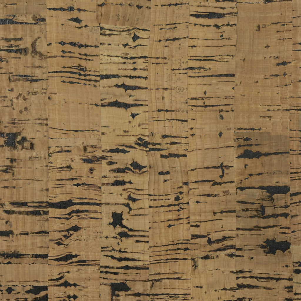 Kennebunkport Cork Honey Brown & Jet Black Wallcovering | Phillipe Romano