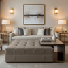 Peter Island - Bark Upholstered Ottoman | Architectural Fabrics