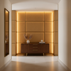 Aire Pebbled - Golden Wheat Breathable Polyurethane Upholstered Wall Panel | Architectural Fabrics