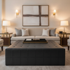 Puerto Plata - Black Upholstered Ottoman | Architectural Fabrics