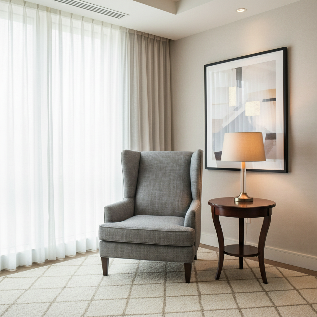 Triangle Reef - Graphite Upholstered Chair | Architectural Fabrics