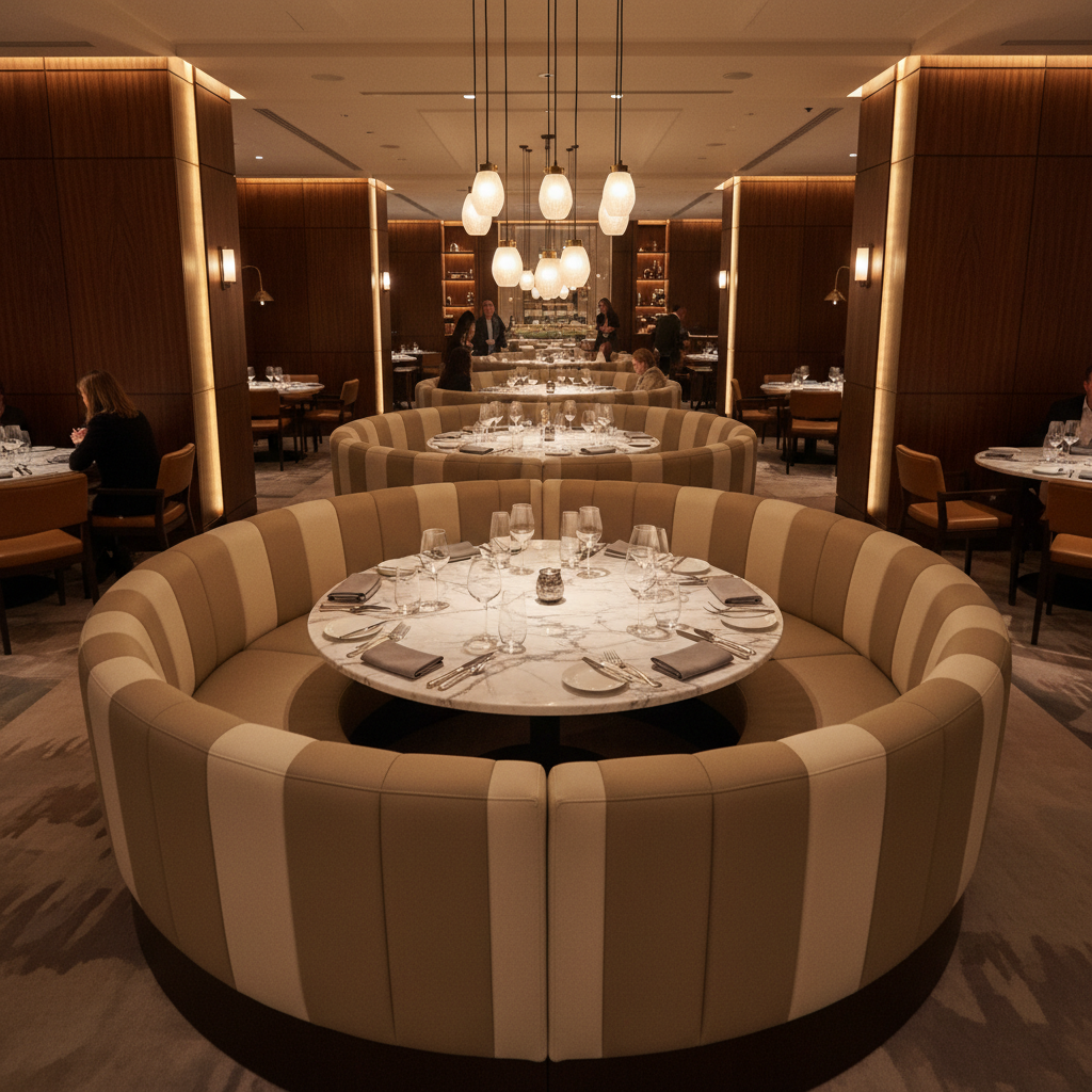 Dale City Stars Upholstered Banquette | Architectural Fabrics